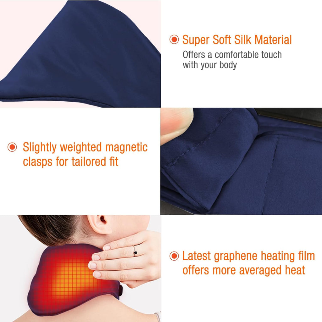 Heated Neck Wrap with Adjustable Temperature & Timer, USB-Powered for Pain Relief & Relaxation