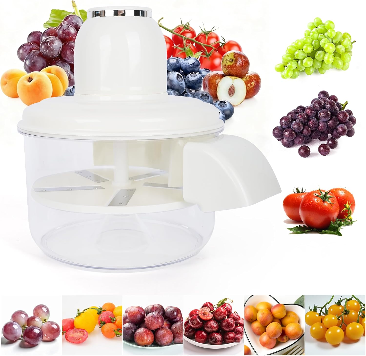 Automatic Grape, Garlic & Tomato Peeler - Cordless Electric Skin Remover for Small Fruits