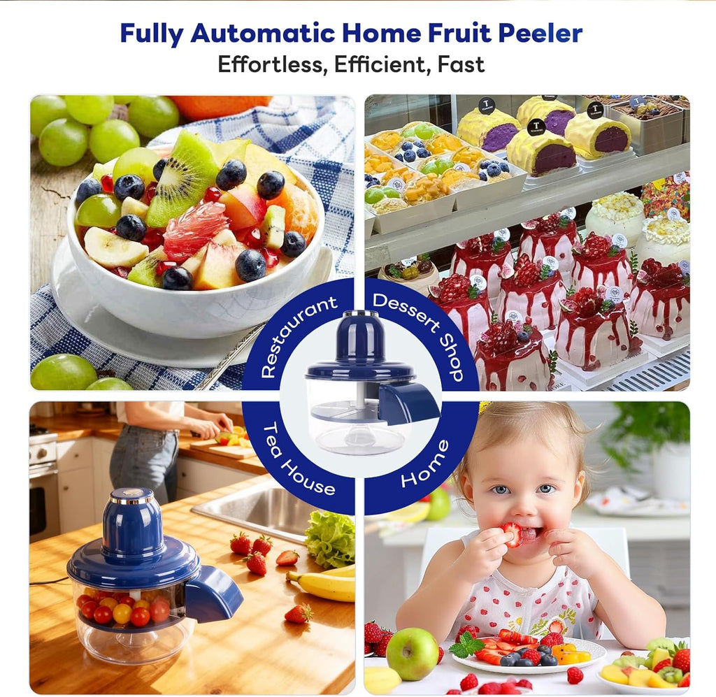 Electric Automatic Peeler for Grapes, Garlic & Cherry Tomatoes - Cordless Kitchen Tool