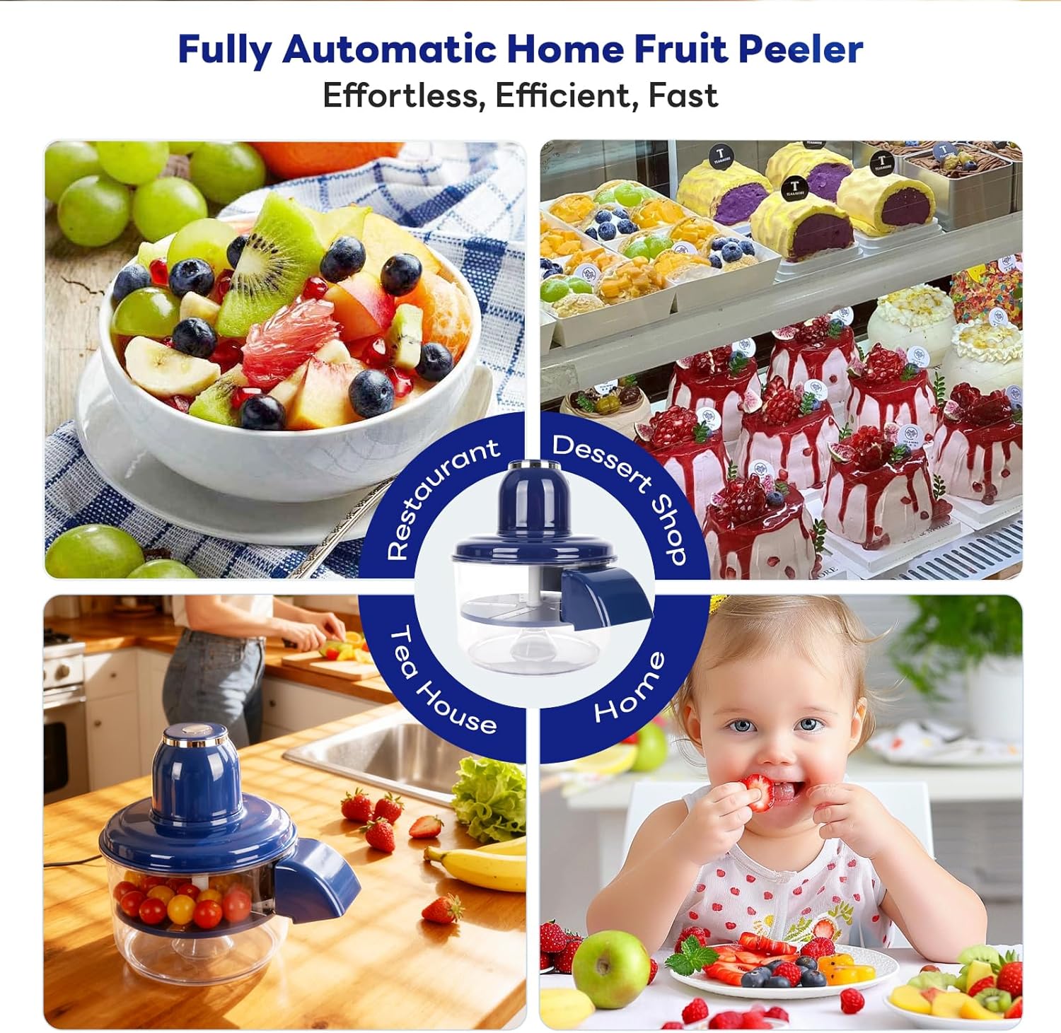 Electric Automatic Peeler for Grapes, Garlic & Cherry Tomatoes - Cordless Kitchen Tool