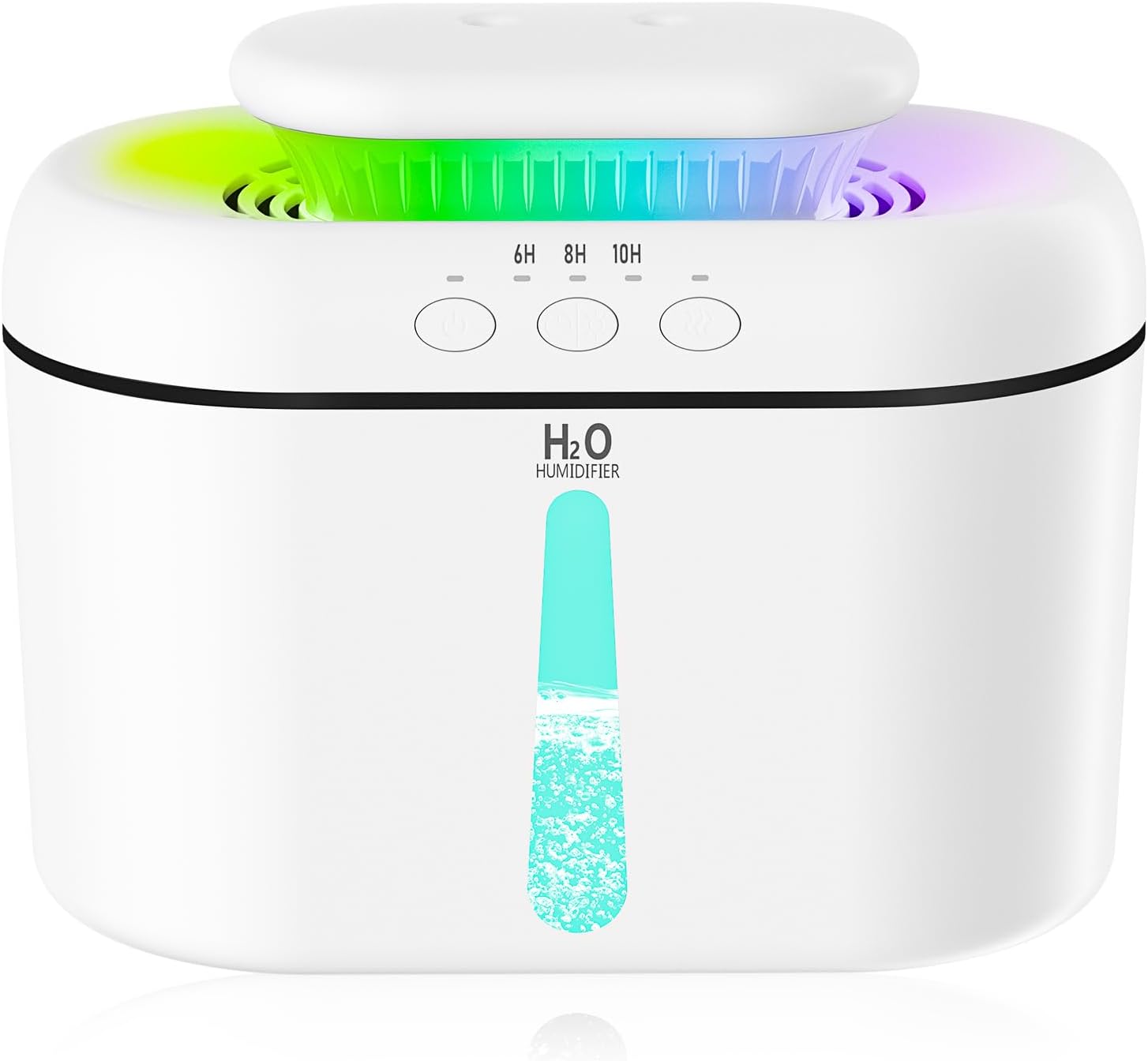 2.5L Ultrasonic Humidifier for Large Rooms, 16dB Quiet, Auto Shut-Off, Night Light