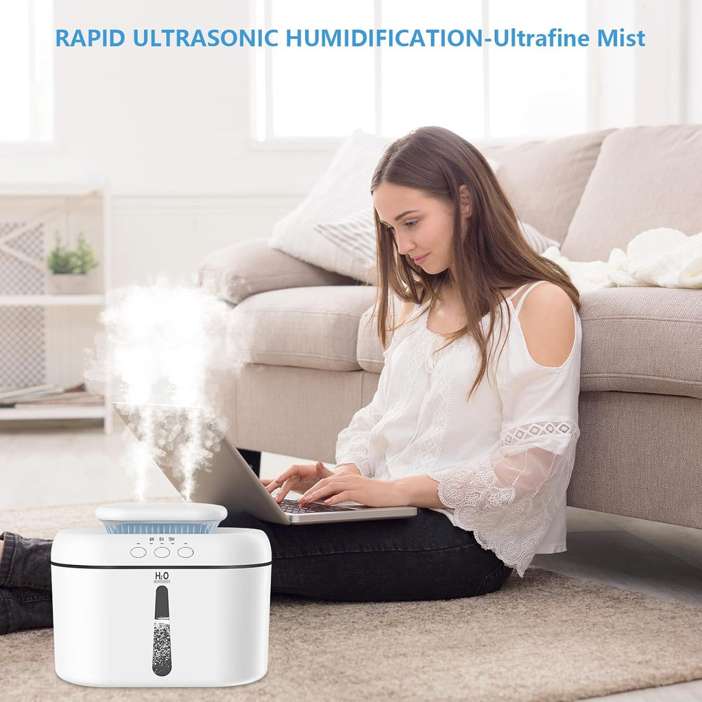 2.5L Ultrasonic Humidifier for Large Rooms, 16dB Quiet, Auto Shut-Off, Night Light
