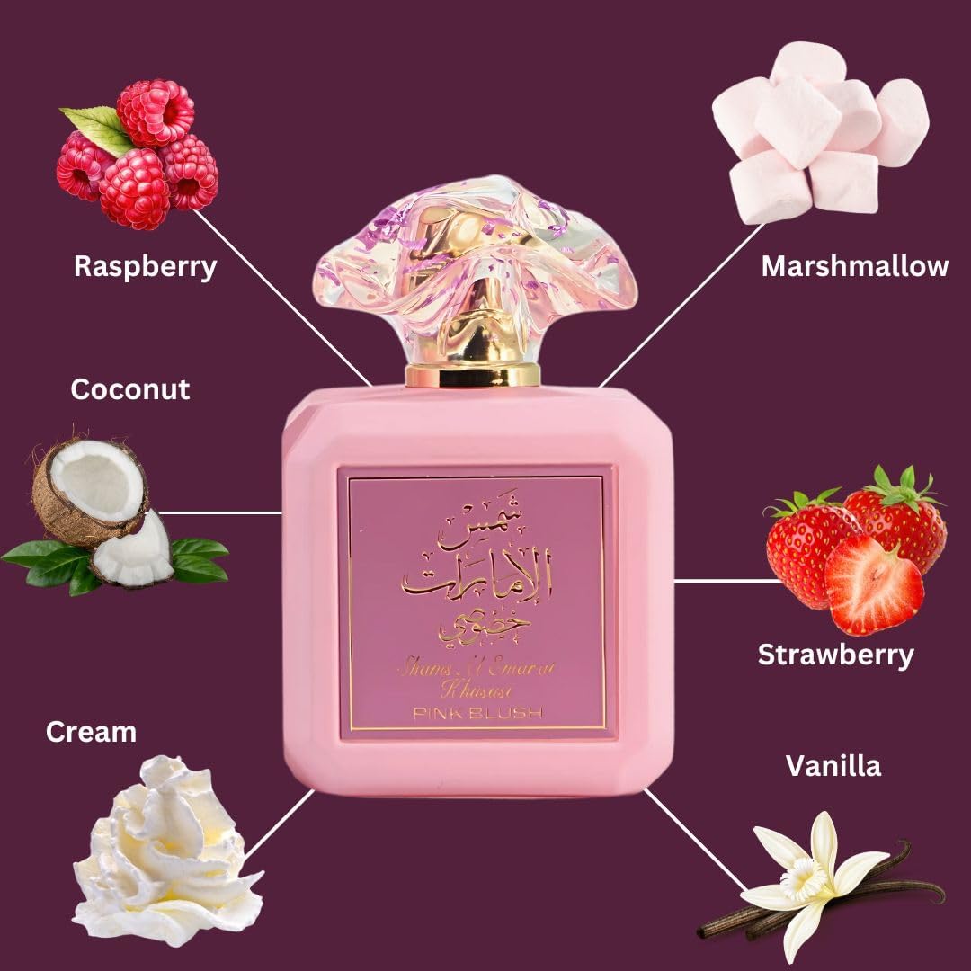 Pink Blush Marshmallow Perfume for Women - 100 ML Romantic Sweet Arabian Scent