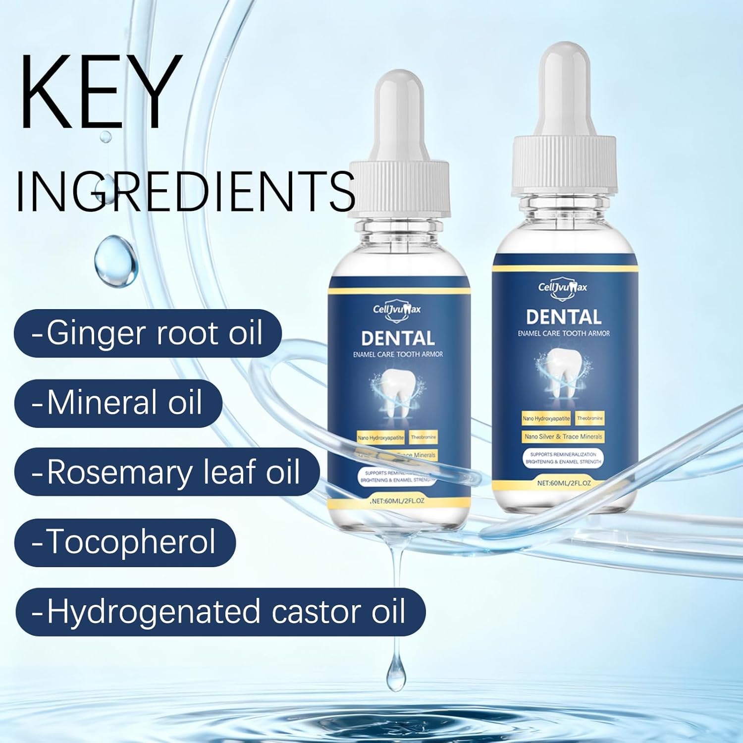 Advanced Enamel Repair Liquid for Teeth Strengthening & Gum Care, Daily Remineralization Treatment