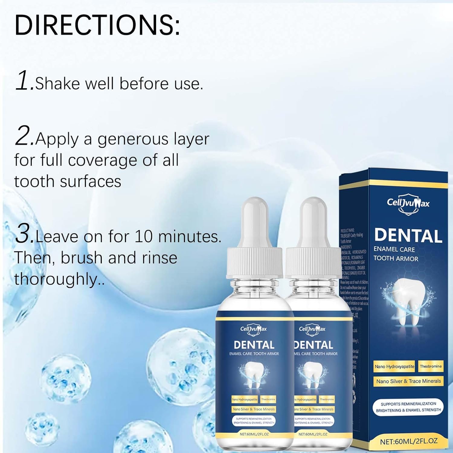 Advanced Enamel Repair Liquid for Teeth Strengthening & Gum Care, Daily Remineralization Treatment