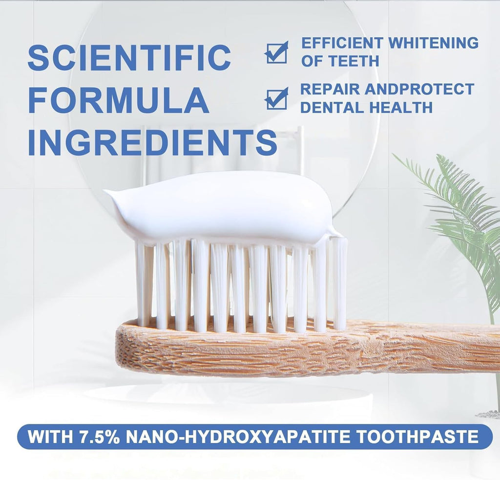 Nano Hydroxyapatite Toothpaste, 7.5% Hydroxyapatite for Enamel Repair & Whitening, Fluoride-Free, Gentle Mint