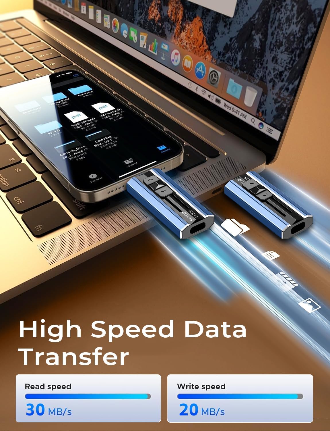 512GB 3-in-1 Flash Drive for iPhone iPad Android PC, Plug and Play Photo Video Storage