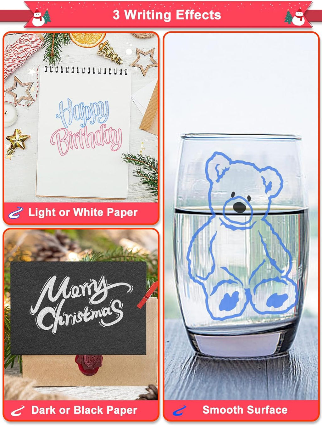 48 Colors Glitter Gel Pens Set with Outline Effect, Metallic Shimmer Markers for Arts & Crafts
