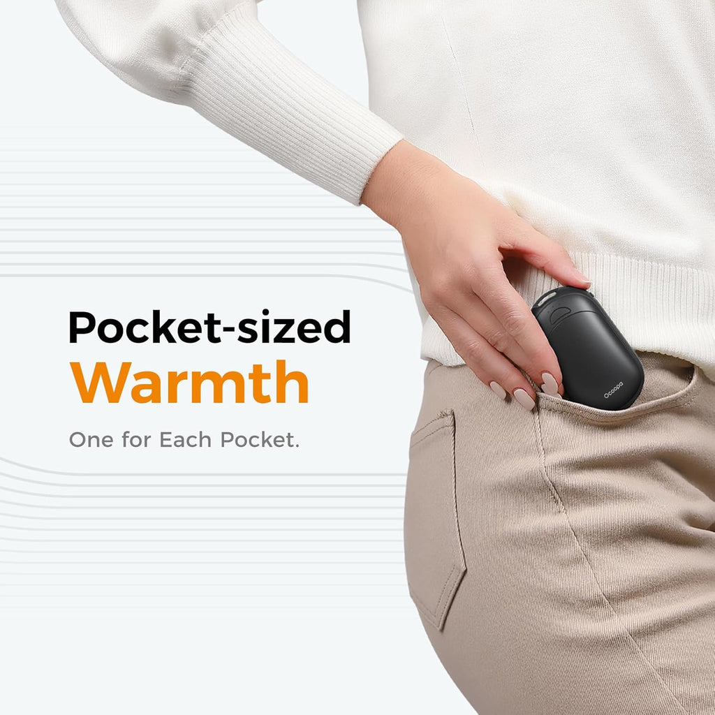 Rechargeable Magnetic Hand Warmers 2-Pack, 3 Heat Settings, Ultra Slim Portable Heater