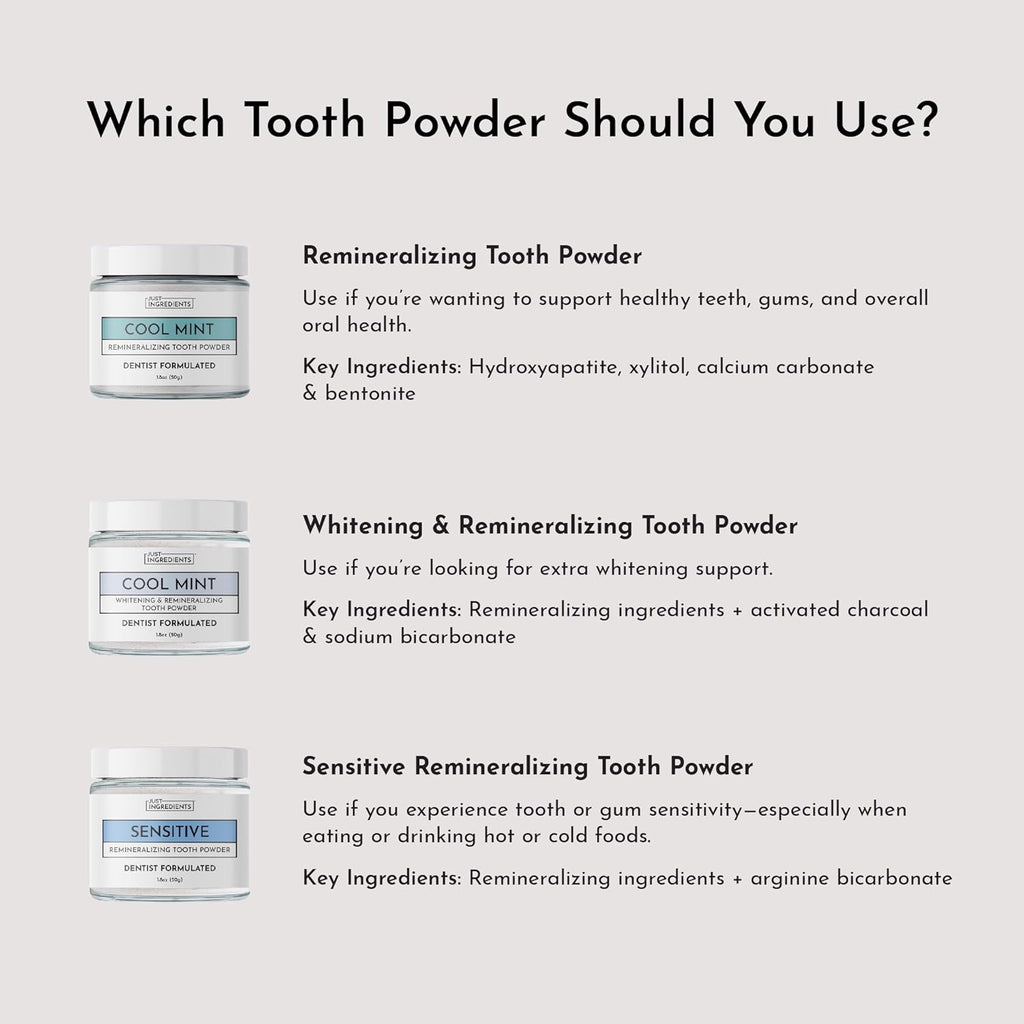 Remineralizing Tooth Powder - Fluoride-Free Oral Care for Strong Teeth & Fresh Breath