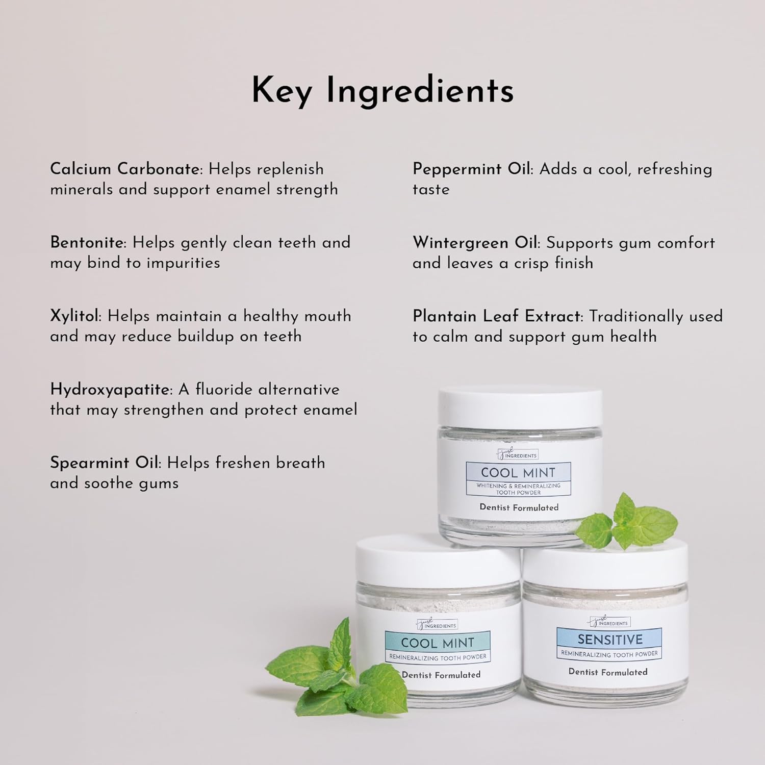 Remineralizing Tooth Powder - Fluoride-Free Oral Care for Strong Teeth & Fresh Breath