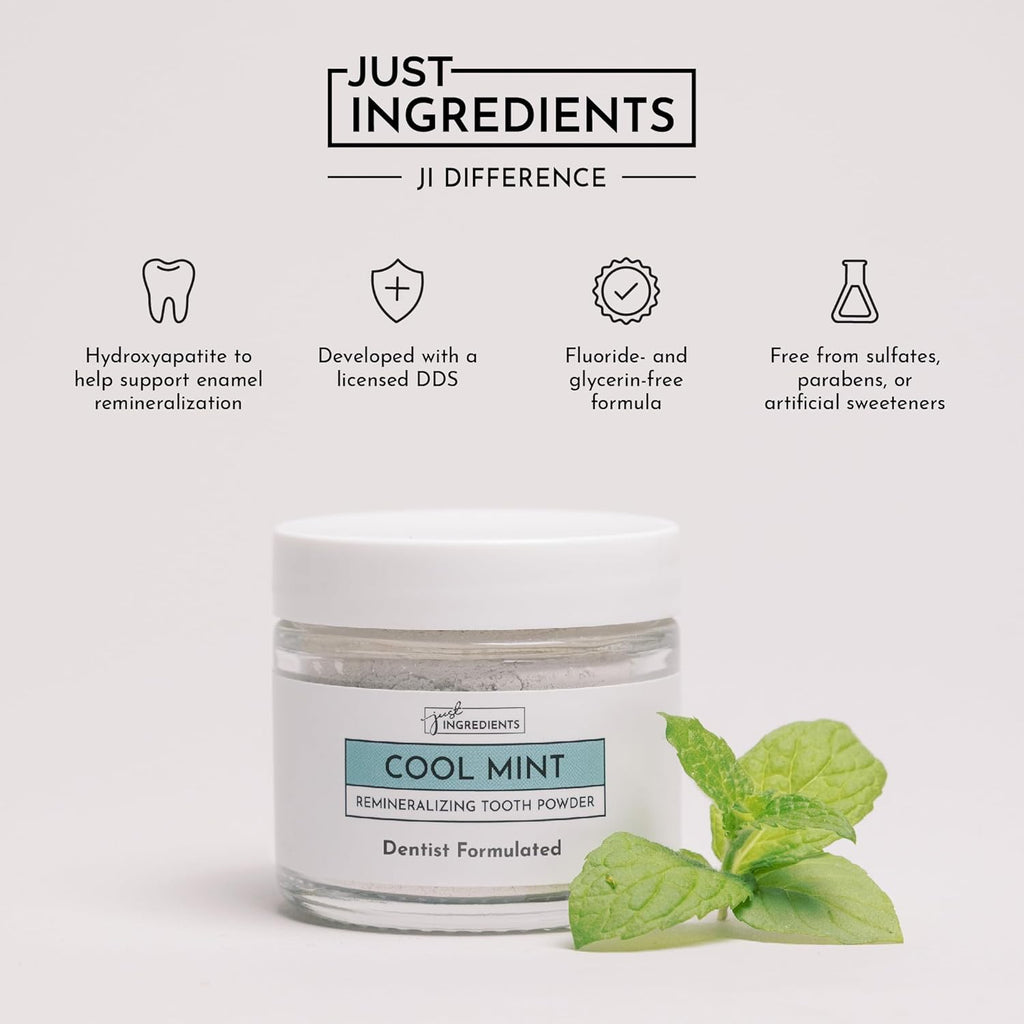 Remineralizing Tooth Powder - Fluoride-Free Oral Care for Strong Teeth & Fresh Breath