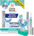 Professional Wireless Teeth Whitening Kit with LED Light & Whitening Pen, 40 Treatments