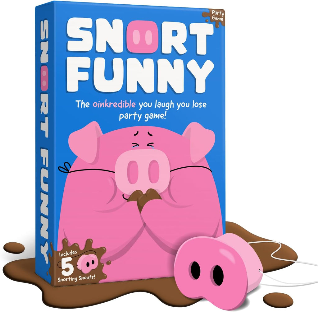 Oinkcredible You Laugh You Lose Party Game with 150 Challenge Cards and Pig Snouts