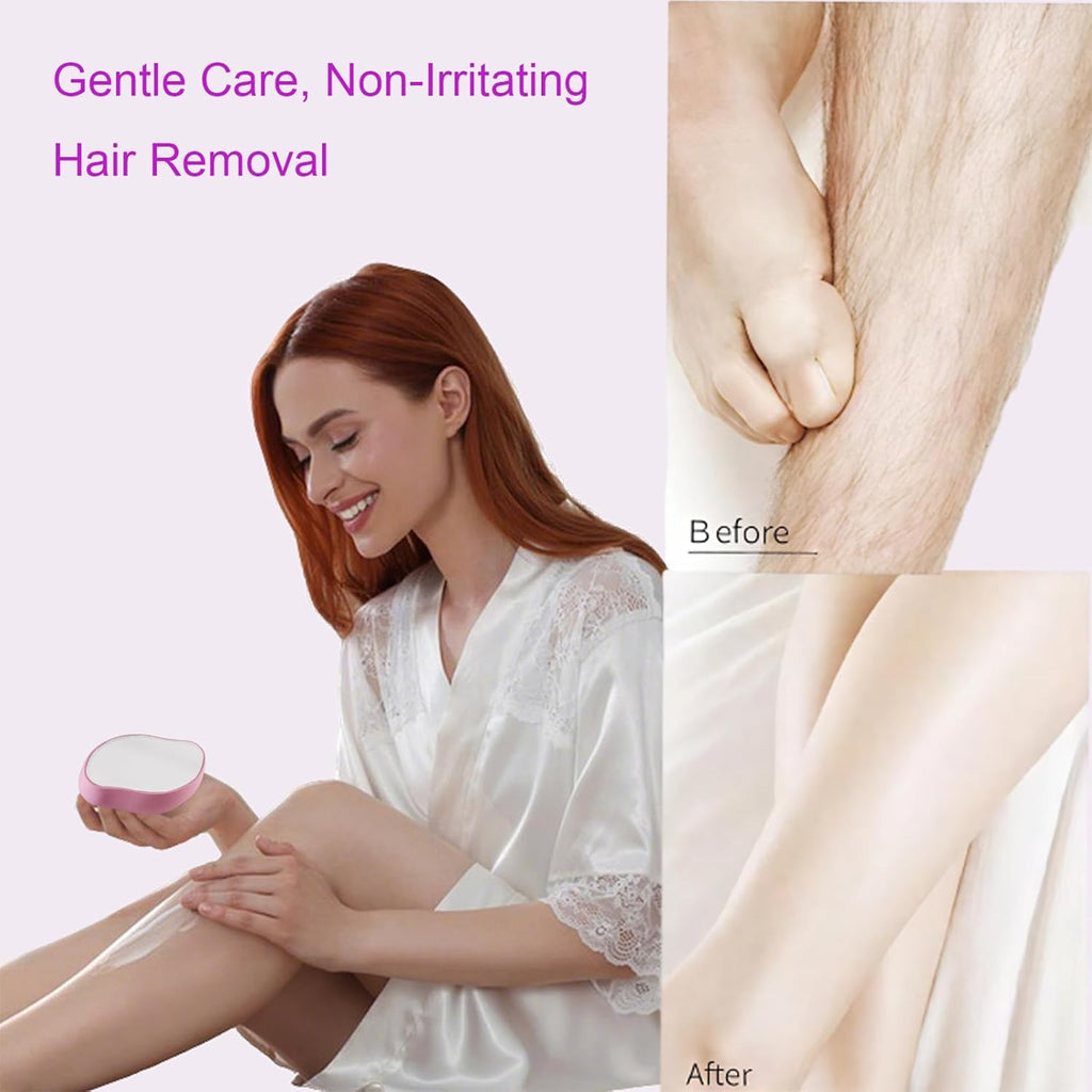 Reusable Crystal Hair Remover for All Body Areas - Painless Exfoliation Tool for Smooth Skin