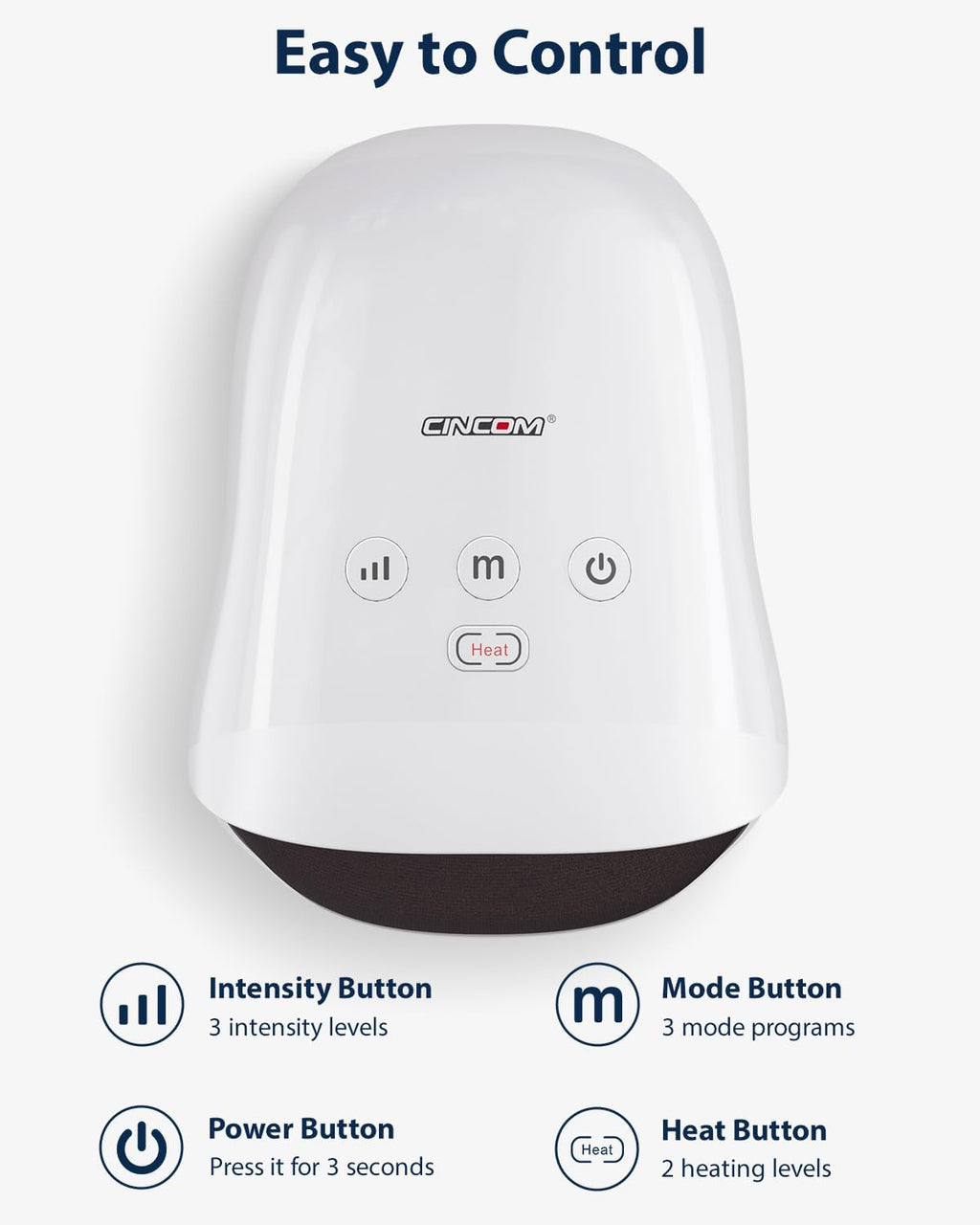 Cordless Hand Massager with Heat & Compression for Arthritis and Carpal Tunnel Relief