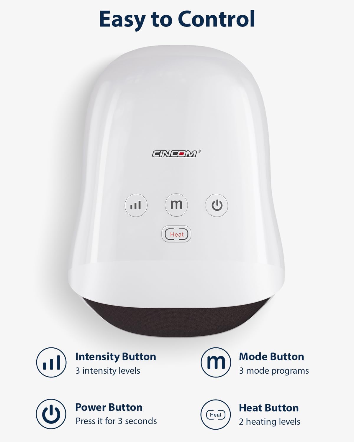 Cordless Hand Massager with Heat & Compression for Arthritis and Carpal Tunnel Relief