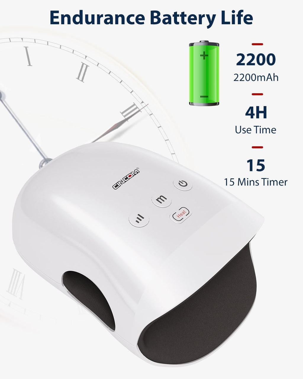 Cordless Hand Massager with Heat & Compression for Arthritis and Carpal Tunnel Relief