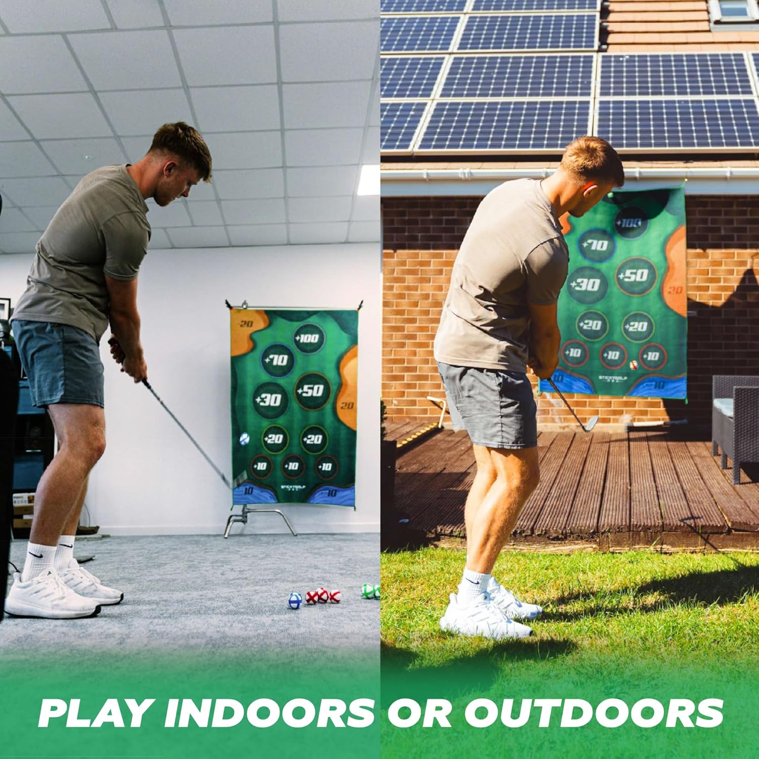 Sticky Ball Golf Chipping Set for Indoor & Outdoor Family Fun - Complete Portable Game