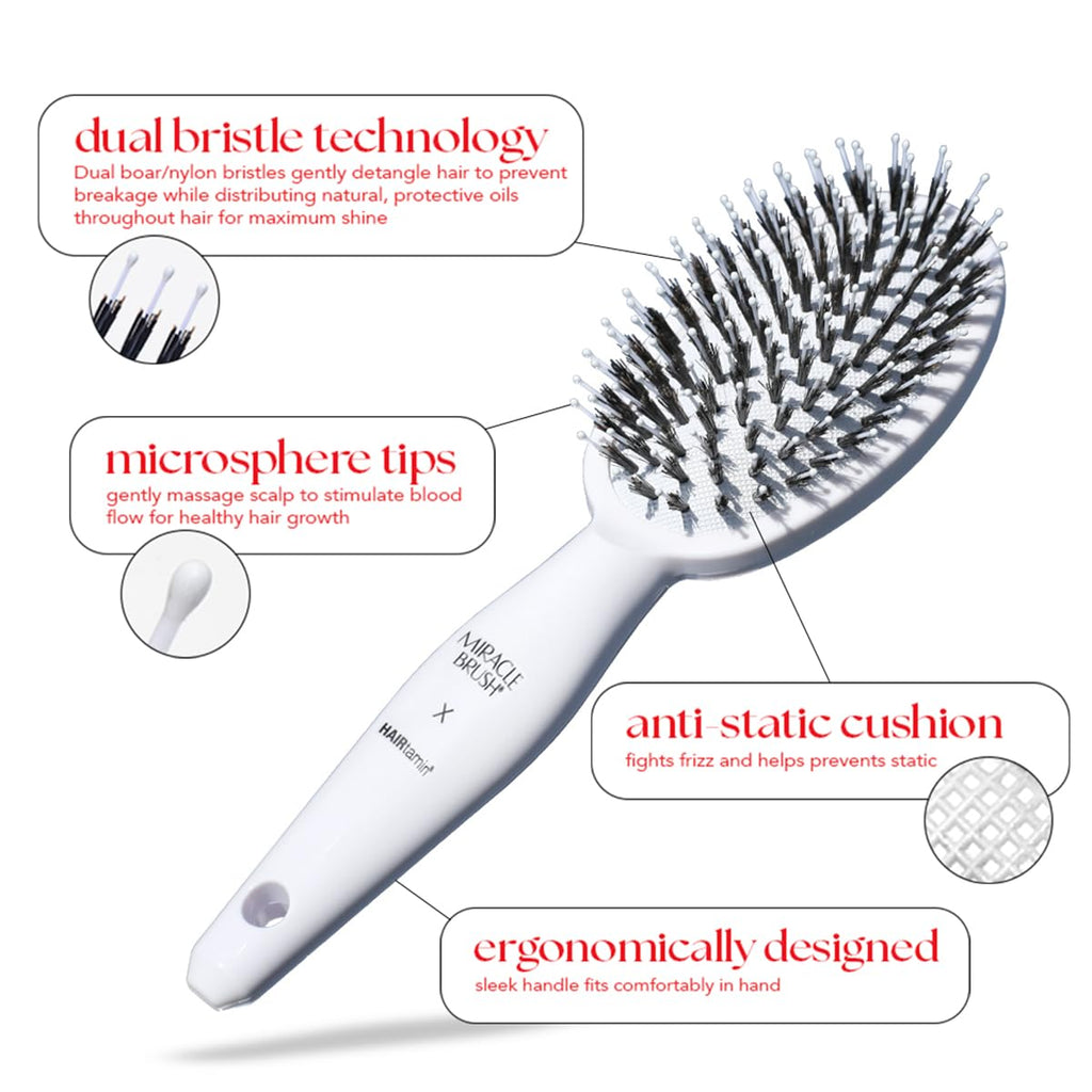 Universal Paddle Brush for Blow Drying, Detangling & Straightening | Anti-Static & Ergonomic