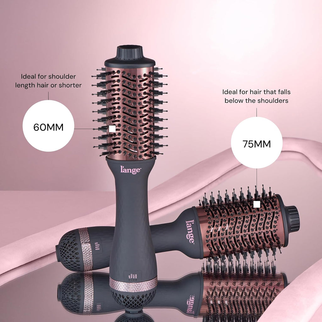 2-in-1 Titanium Hot Air Brush for Smooth, Frizz-Free Volume | 75mm Oval Barrel