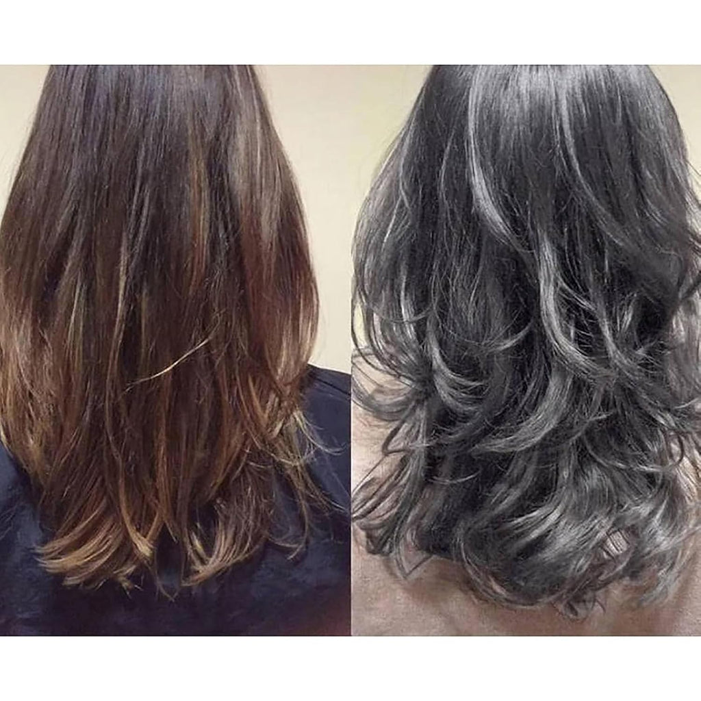 No-Bleach Silver-Grey & Smoke Hair Color Cream Kit - 2 Piece Set with Tools