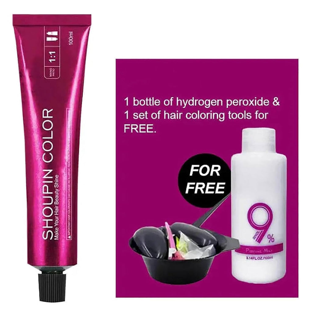 No-Bleach Silver-Grey & Smoke Hair Color Cream Kit - 2 Piece Set with Tools