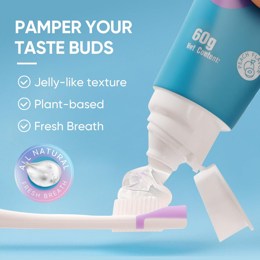Tongue Cleaner Gel with Brush - Fresh Breath Oral Care Kit for Bad Breath Removal