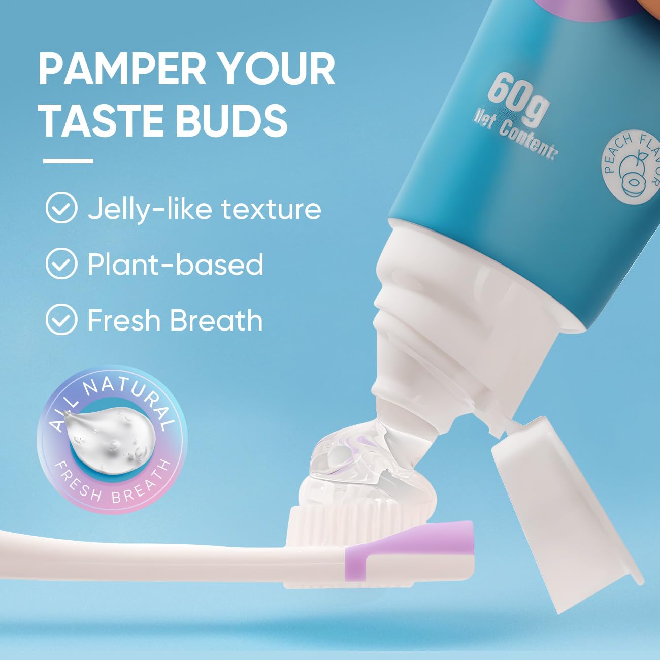 Tongue Cleaner Gel with Brush - Fresh Breath Oral Care Kit for Bad Breath Removal
