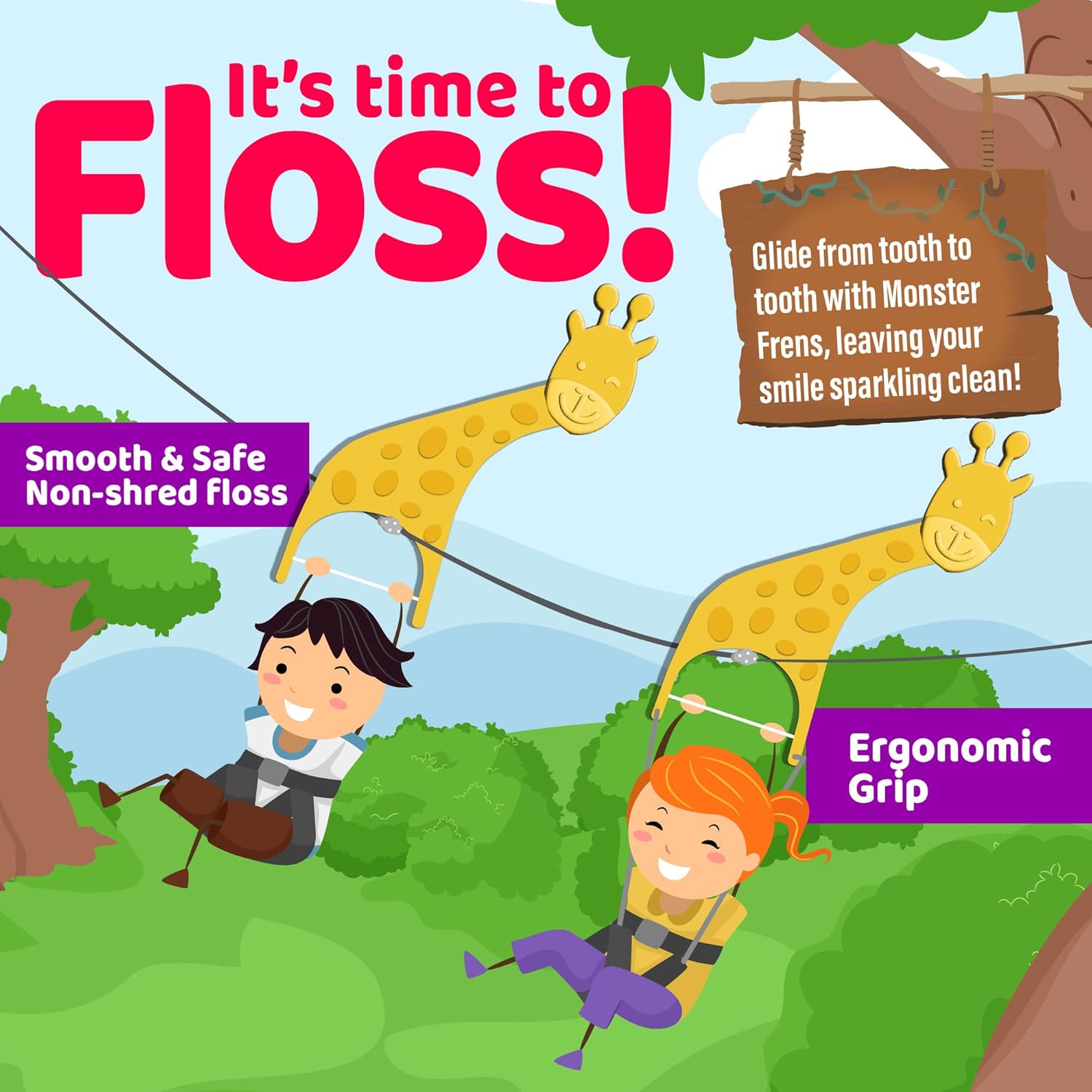 Kids Oral Care Kit with Toothpaste, Water Flosser, Oil Pulling Mouthwash & Floss Picks