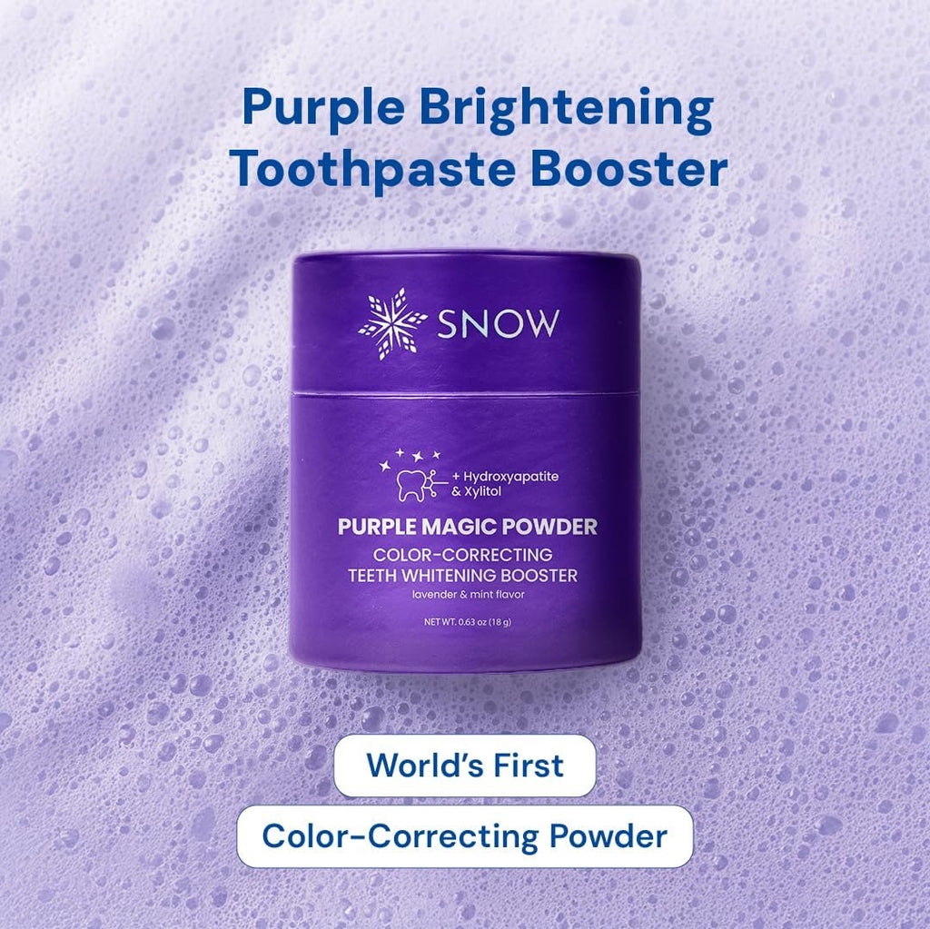 Purple Magic Teeth Whitening Powder with Hydroxyapatite - Instant Stain Removal & Enamel Care - 18g