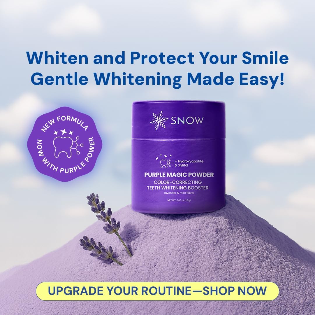 Purple Magic Teeth Whitening Powder with Hydroxyapatite - Instant Stain Removal & Enamel Care - 18g