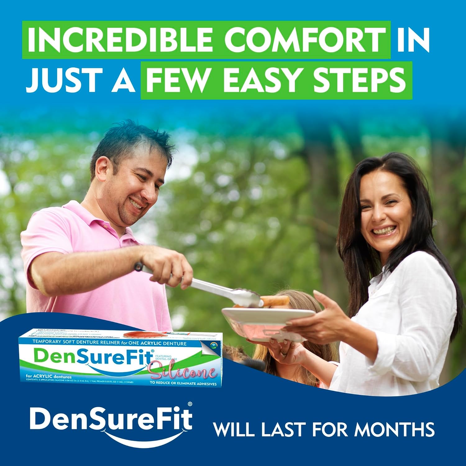 Soft Silicone Upper Denture Reline Kit: Long-Lasting Comfort & Secure Fit Repair Combo