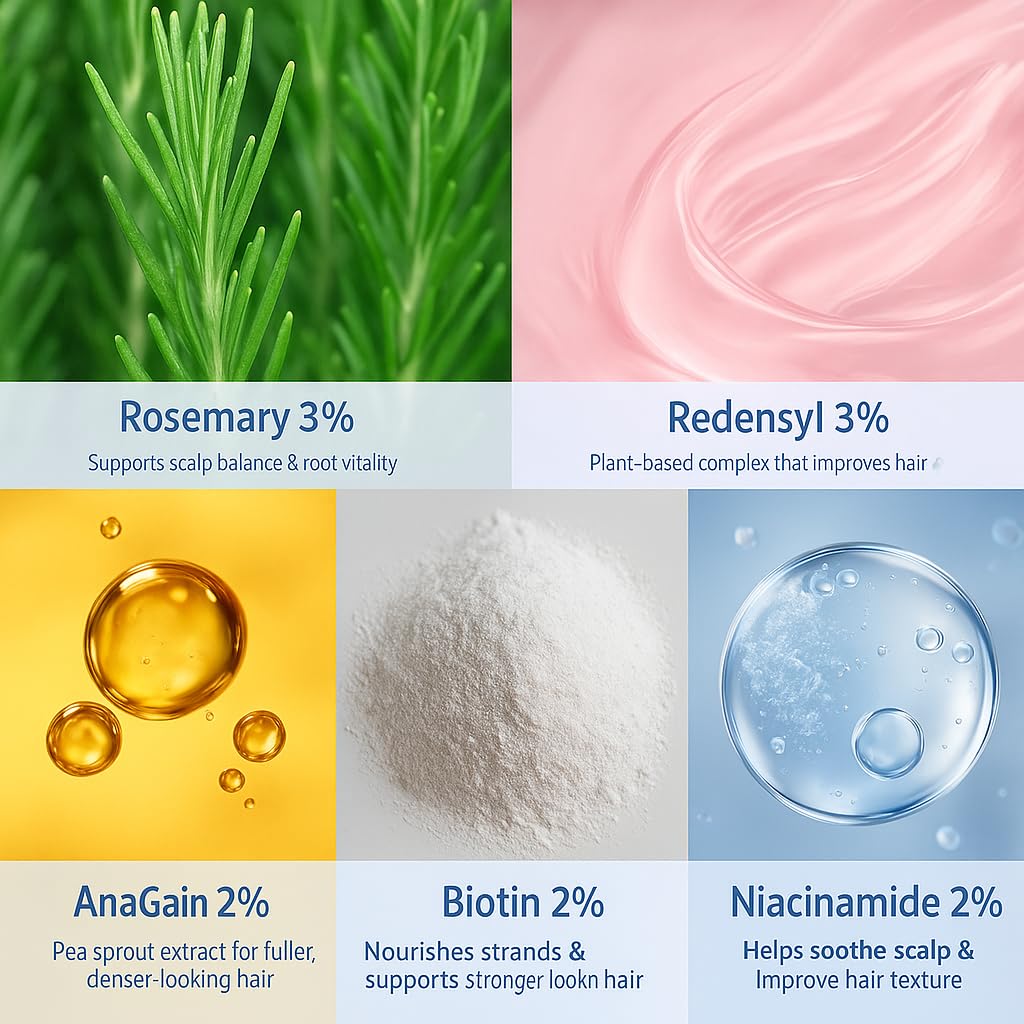 3% Rosemary Hair Growth Serum Roll-On | Thicker Hair & Beard | Prevents Hair Fall | 25ml