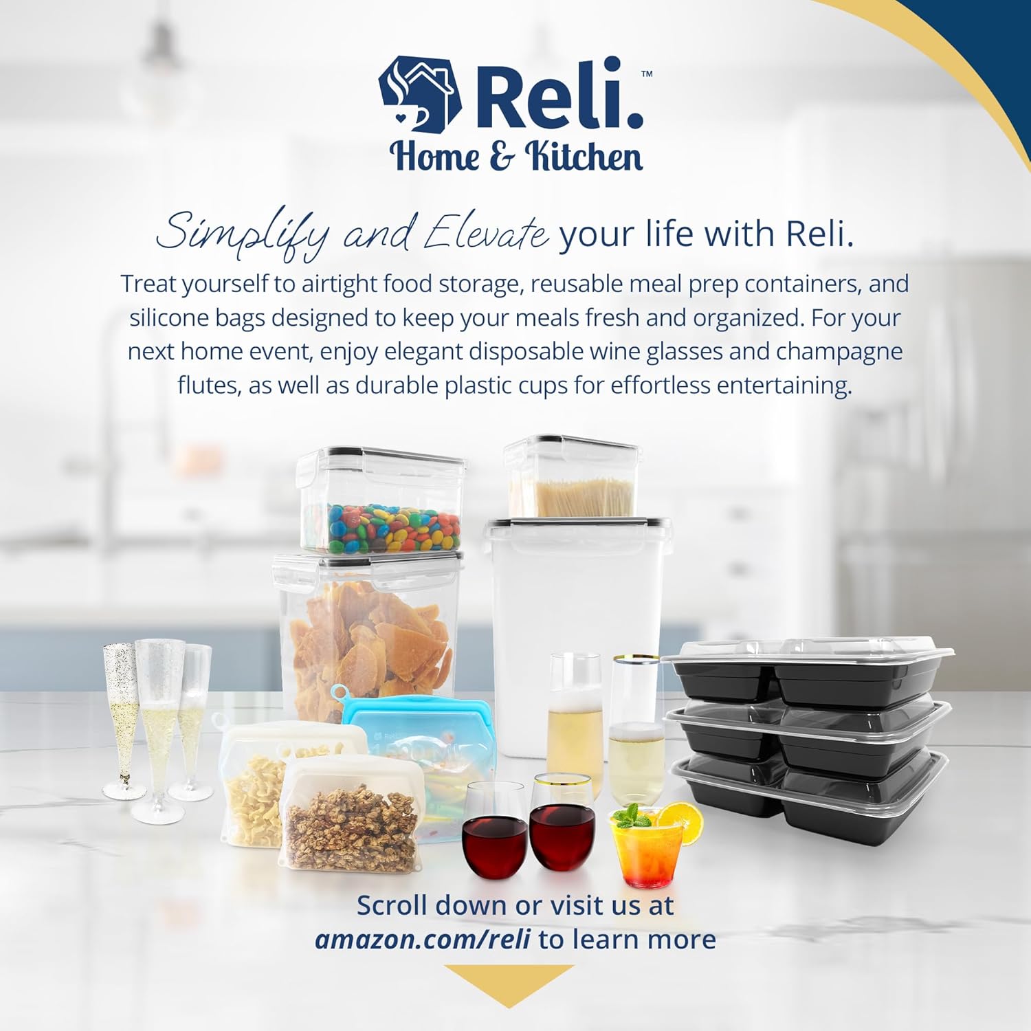 36-Piece Airtight Food Storage Containers with Lids - BPA-Free Plastic Pantry Organizers
