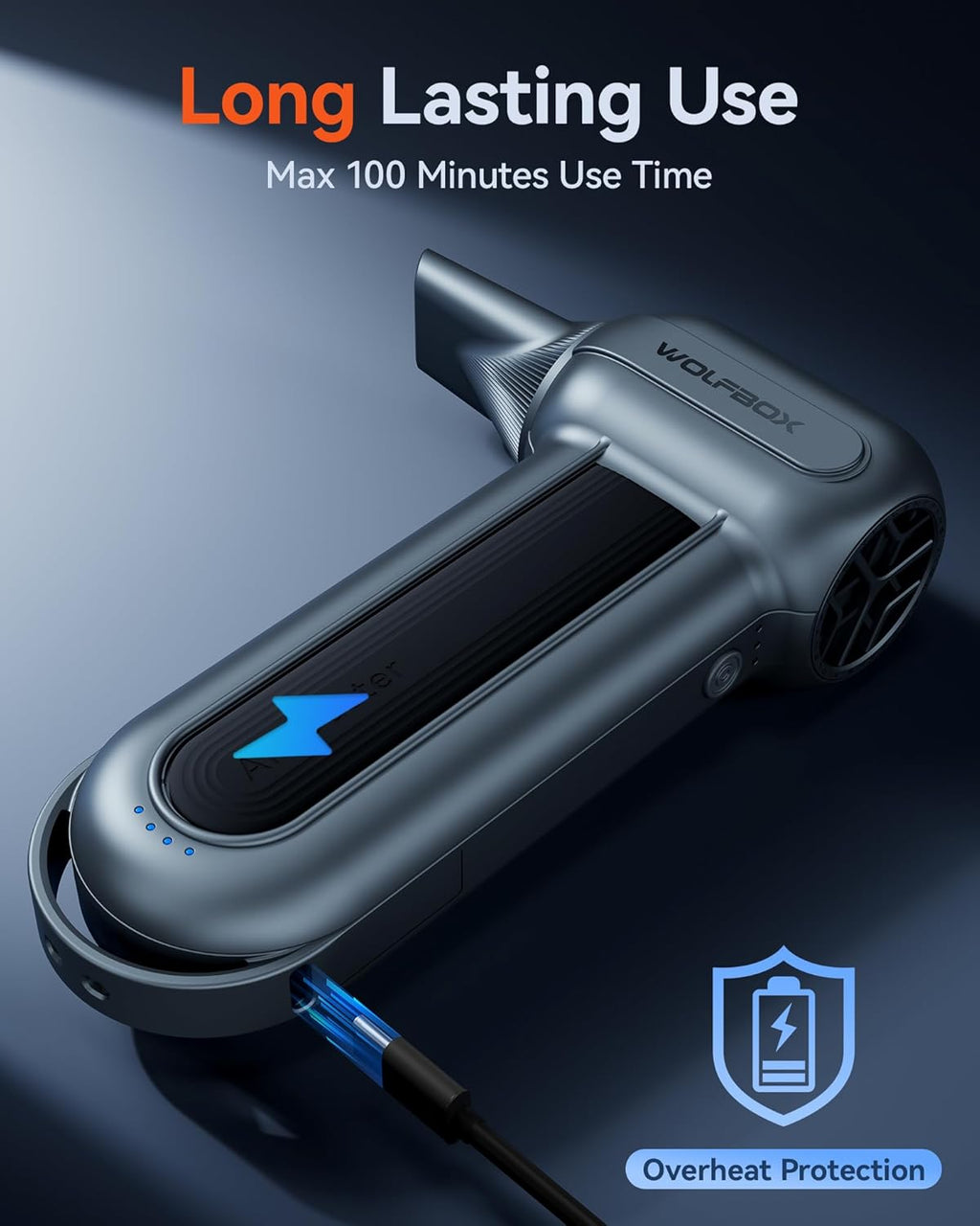 150,000RPM Cordless Air Duster with 3-Speed Adjustable & 45m/s Turbo Power