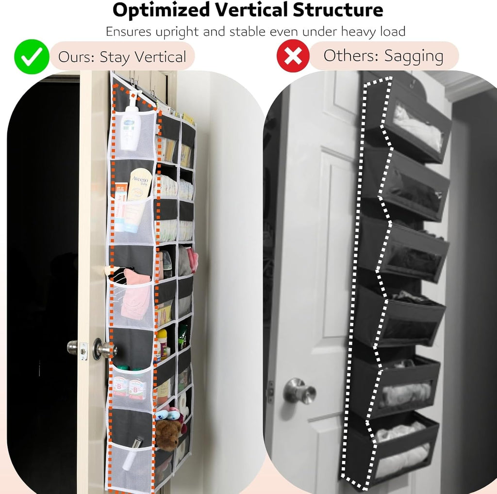 5-Tier Over the Door Organizer with 10 Compartments, 80lbs Capacity Extra Large Storage