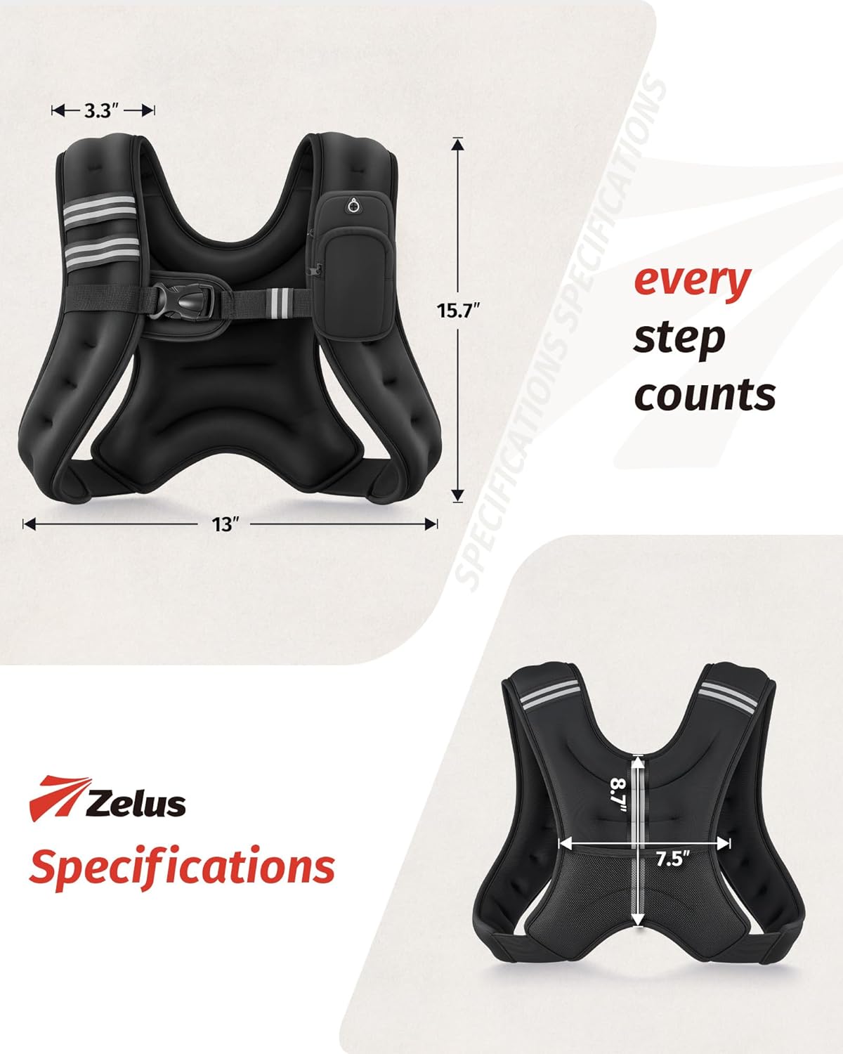 Adjustable Weighted Vest for Men & Women, 6-30lb Weight Vest for Fitness & Running