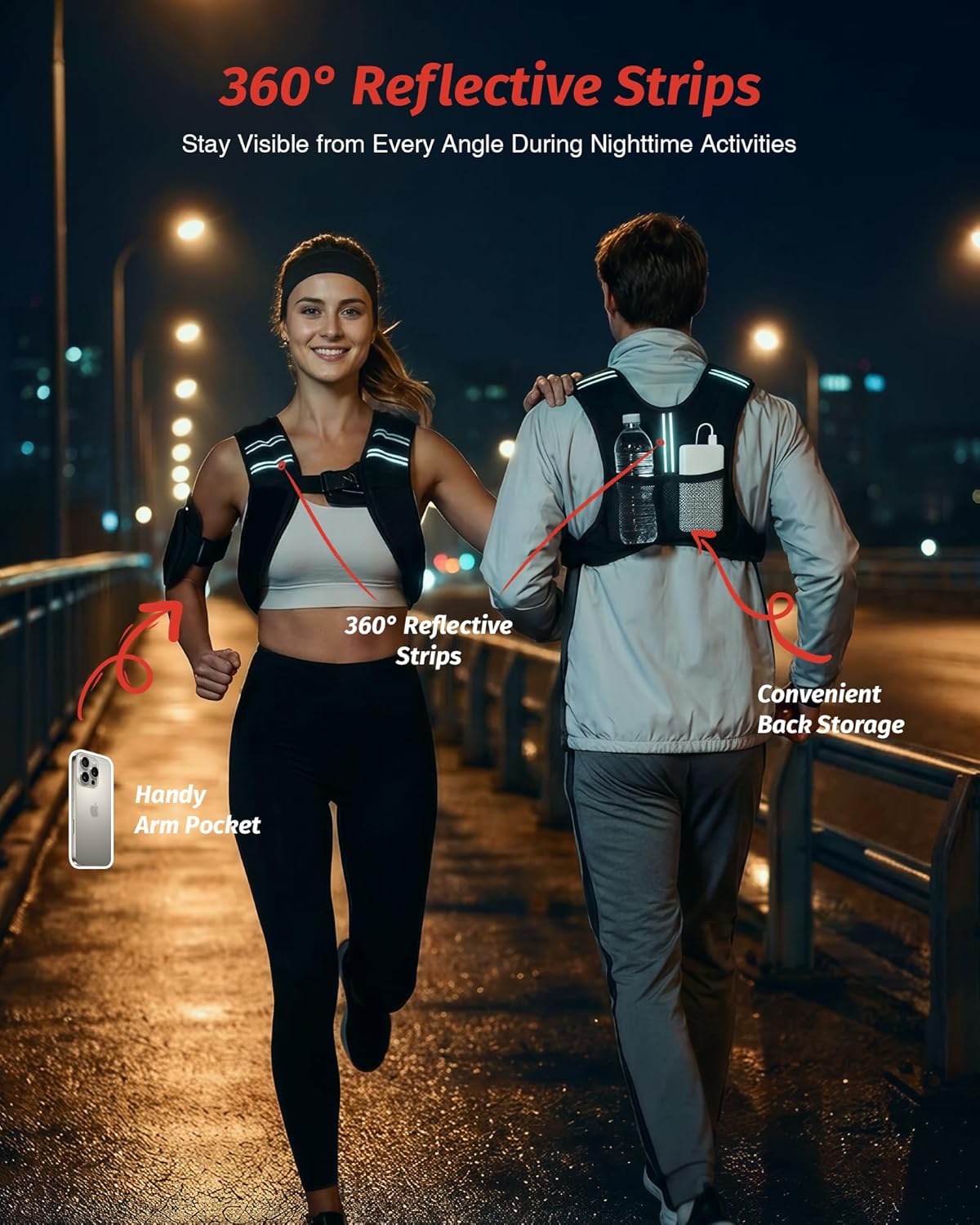 Adjustable Weighted Vest for Men & Women, 6-30lb Weight Vest for Fitness & Running