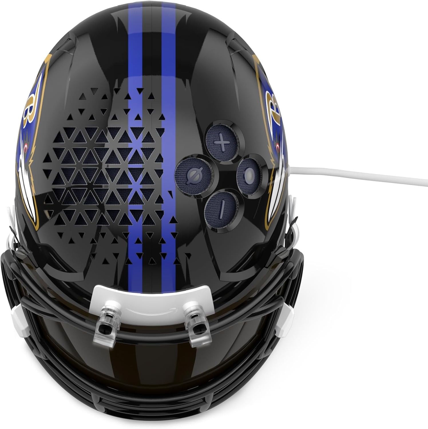 NFL Echo Dot Bundle: Includes Echo Dot | Deep Sea Blue and Limited-Edition NFL Helmet Stand | Baltimore Ravens