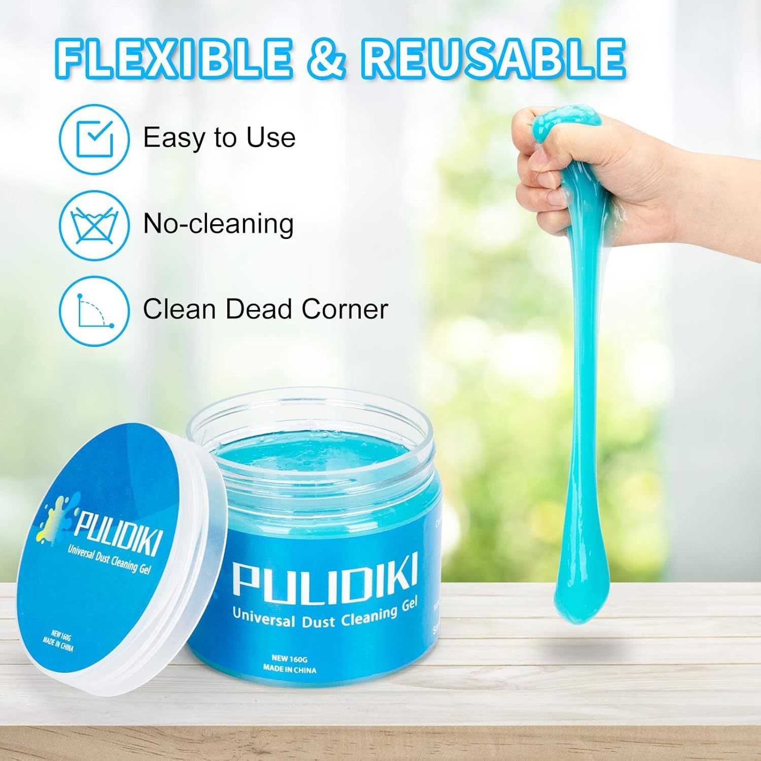 Reusable Car Cleaning Gel Putty - Deep Clean Hard-to-Reach Areas & Electronics | Dust Remover for Auto Interior, Home, Office