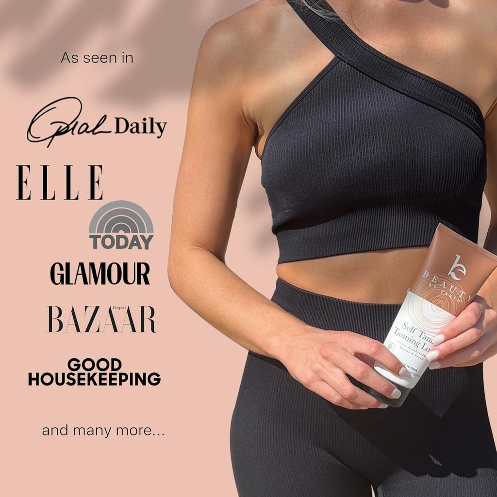 Natural Self Tanner Lotion - Organic Ingredients for Streak-Free Sunless Glow, Fair to Medium