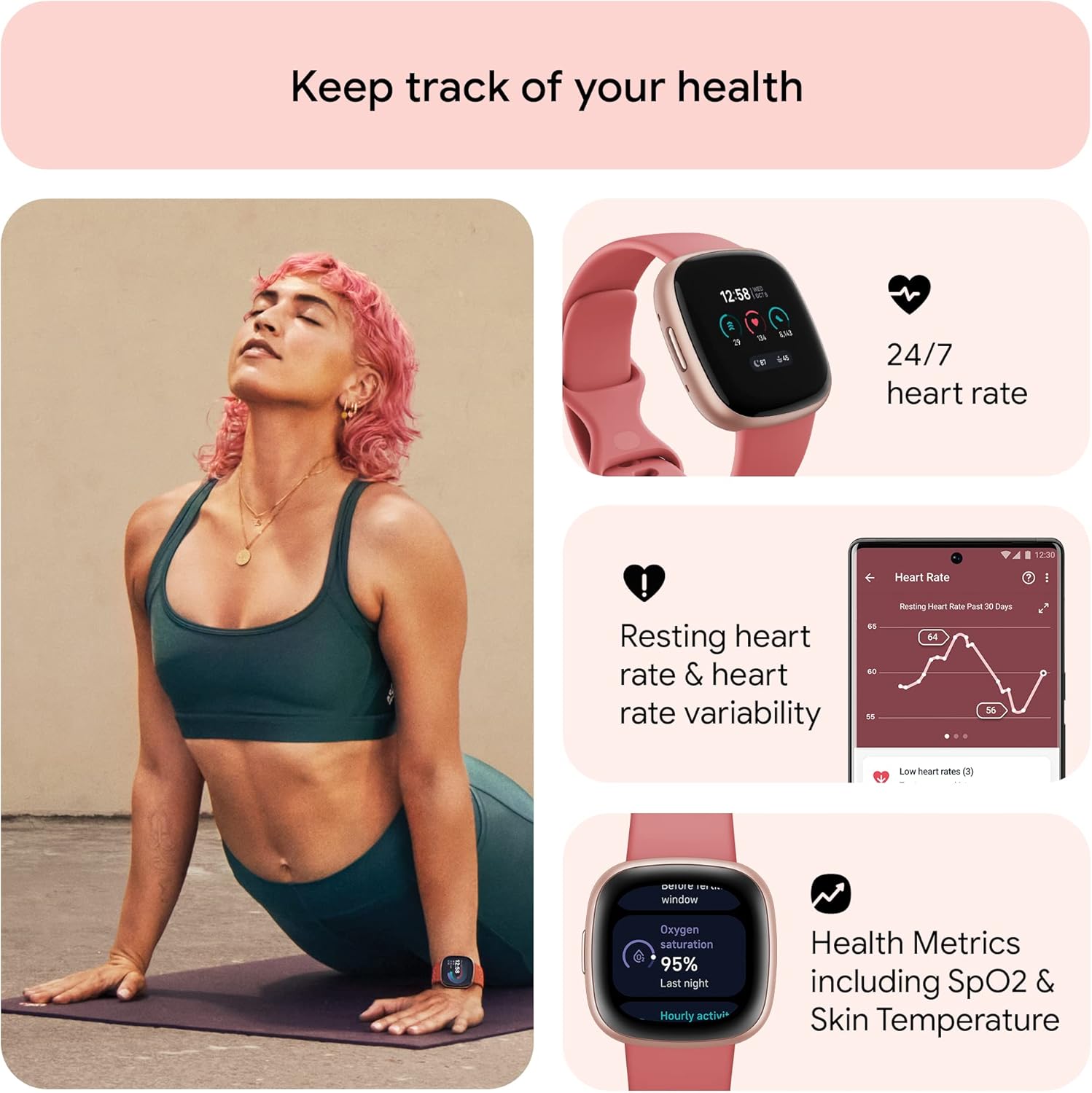 Fitness Smartwatch with GPS, 40+ Exercise Modes & Sleep Tracking