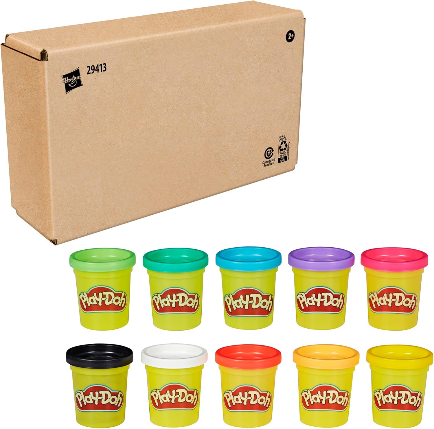 Non-Toxic Modeling Clay 10-Pack: Assorted Colors for Kids Ages 2+, Stocking Stuffer & Creative Play